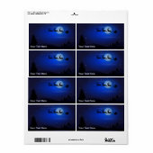 Santa Claus Reindeer und Sleigh über dem Mond (Vorne)