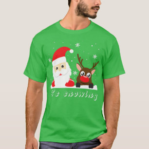Santa Claus Reindeer Winterschnee T-Shirt
