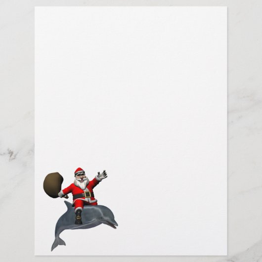 Santa Claus Reiten auf dem Dolphin (Vorderseite)