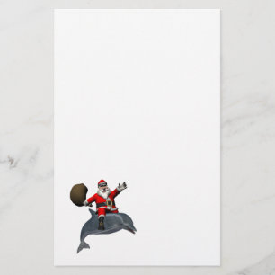 Santa Claus Reiten auf dem Dolphin Briefpapier