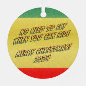 Santa Claus Reiten auf einem Ducati Motorrad Schli Ornament Aus Metall (Rückseite)