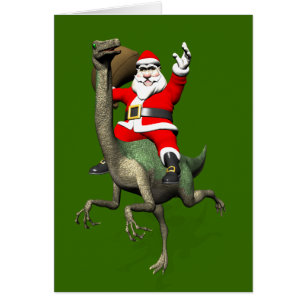 Santa Claus reiten auf Gallimimus