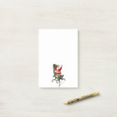 Santa Claus reiten auf Gallimimus Post-it Klebezettel (Auf Schreibtisch)