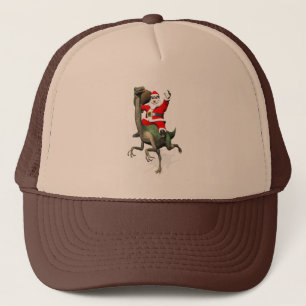 Santa Claus reiten auf Gallimimus Truckerkappe