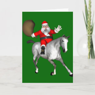 Santa Claus Reiten Feiertagskarte