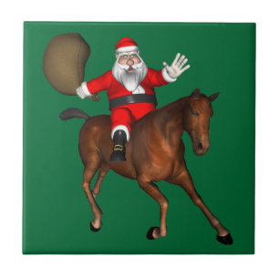 Santa Claus Reiten Fliese