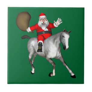 Santa Claus Reiten Fliese
