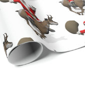 Santa Claus Reiten Geschenkpapier (Rolleneckpunkt)