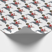 Santa Claus Reiten Geschenkpapier (Ecke)