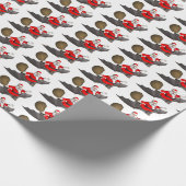 Santa Claus Reiten Geschenkpapier (Ecke)