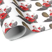 Santa Claus Reiten Geschenkpapier (Rolleneckpunkt)