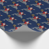 Santa Claus Reiten Geschenkpapier (Ecke)