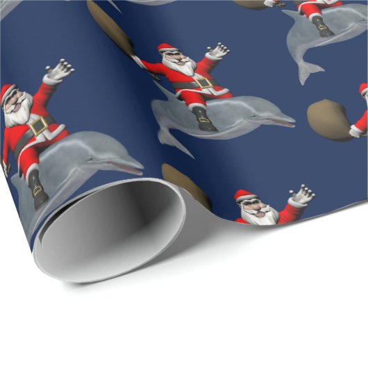 Santa Claus Reiten Geschenkpapier (Rolleneckpunkt)