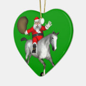 Santa Claus Reiten Keramik Ornament (Links)