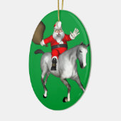 Santa Claus Reiten Keramikornament (Links)