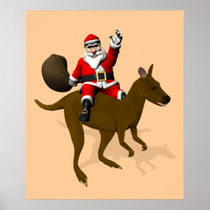 Santa Claus Reiten Poster
