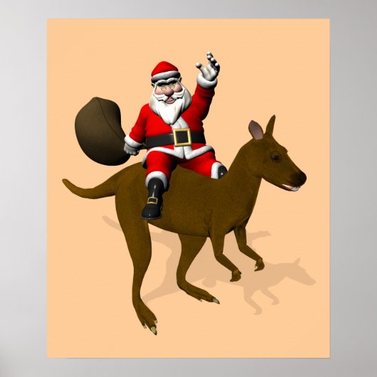Santa Claus Reiten Poster (Vorne)