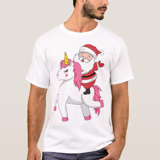 Santa Claus reiten unicorn T-Shirt