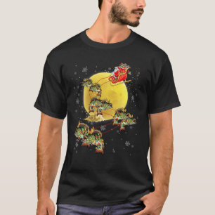 Santa Claus Reitet Mundbarsch Weihnachts-Pyjama Fi T-Shirt