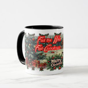 Santa Claus reitet zu Weihnachten auf einem Pferd Tasse