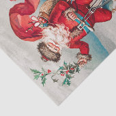 Santa Claus Reitrad, Rentier und Kaninchen Seidenpapier (Ausschnitt)
