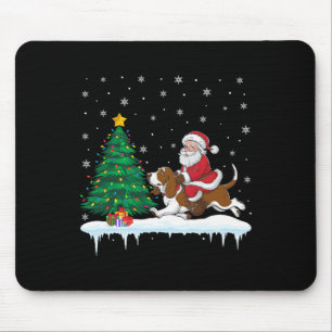 Santa Claus Reitwette Hunde Jungen Mädchen Christu Mousepad