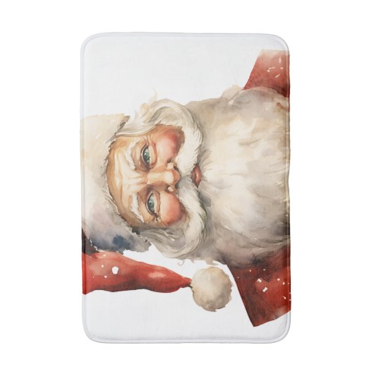 Santa Claus Retro Christmas Badematte (Vorderseite Vertikal)