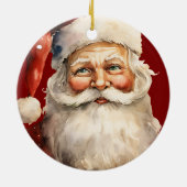Santa Claus Retro Christmas Keramik Ornament (Hinten)