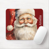 Santa Claus Retro Christmas Mousepad (Mit Mouse)