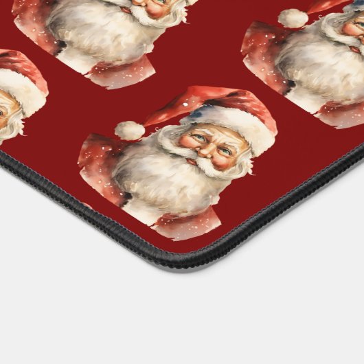 Santa Claus Retro Christmas Pattern Schreibtischunterlage (Ecke)