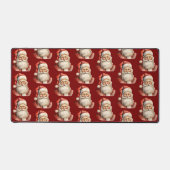Santa Claus Retro Christmas Pattern Schreibtischunterlage (Vorderseite)