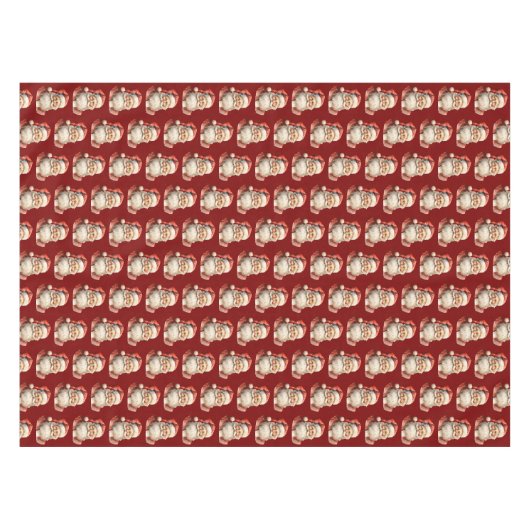 Santa Claus Retro Christmas Pattern Tischdecke (Vorderseite (Horizontal))