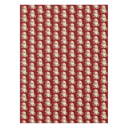 Santa Claus Retro Christmas Pattern Tischdecke (Vorderseite)