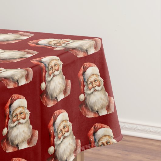 Santa Claus Retro Christmas Pattern Tischdecke (Beispiel)