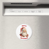Santa Claus Retro Frohe Weihnachten Magnet (In Situ (Geschirrspüler))
