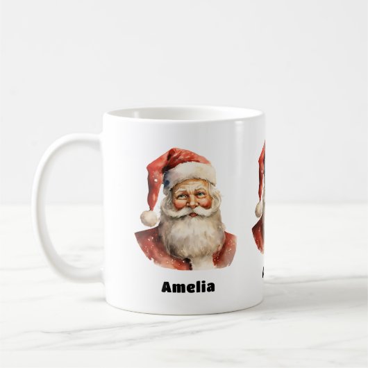 Santa Claus Retro Weihnachten Kaffeetasse (Links)