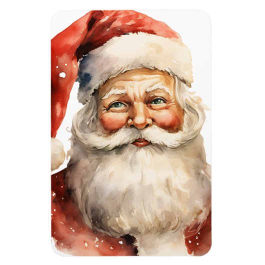 Santa Claus Retro Weihnachten Magnet (Vertikal)