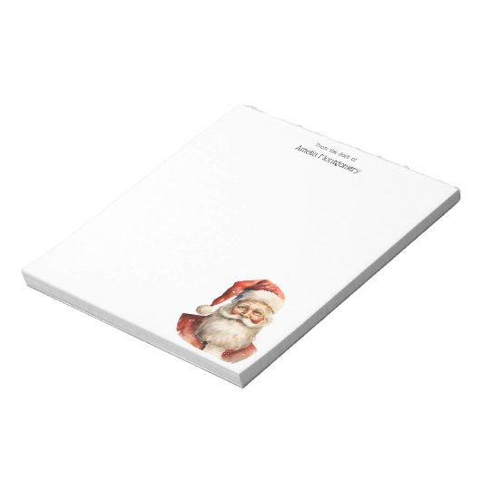Santa Claus Retro Weihnachten Notizblock (Rotiert)