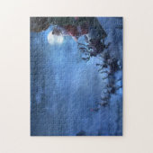 Santa Claus rides reindeer sleigh Puzzle (Vertikal)