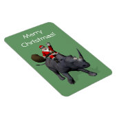 Santa Claus Rides Rhino Rhinoceros Magnet (Rechte Seite)