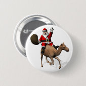 Santa Claus Riding A Camel Button (Vorne & Hinten)