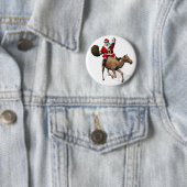 Santa Claus Riding A Camel Button (Beispiel)