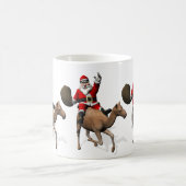 Santa Claus Riding A Camel Kaffeetasse (Mittel)