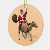 Santa Claus Riding A Camel Keramikornament (Links)
