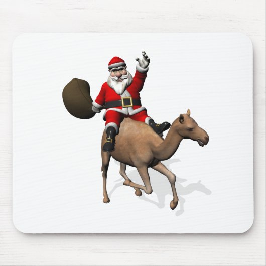 Santa Claus Riding A Camel Mousepad (Vorne)