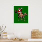Santa Claus Riding A Camel Poster (Küche)