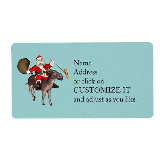 Santa Claus Riding A Donkey (Vorne)