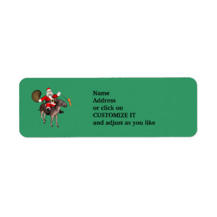 Santa Claus Riding A Donkey