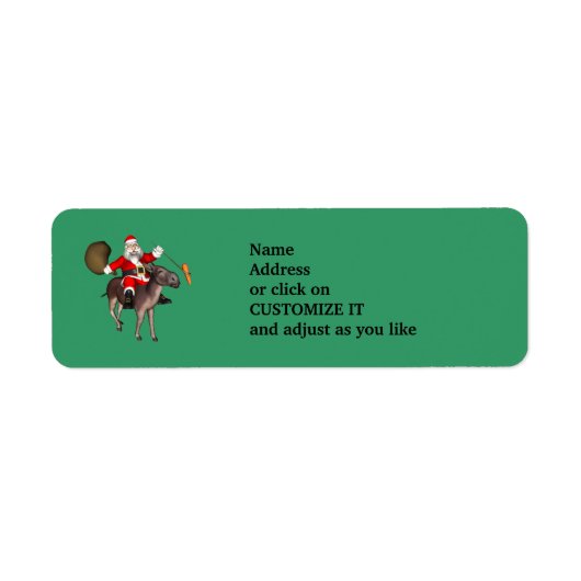 Santa Claus Riding A Donkey (Vorne)