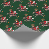 Santa Claus Riding A Donkey Geschenkpapier (Ecke)